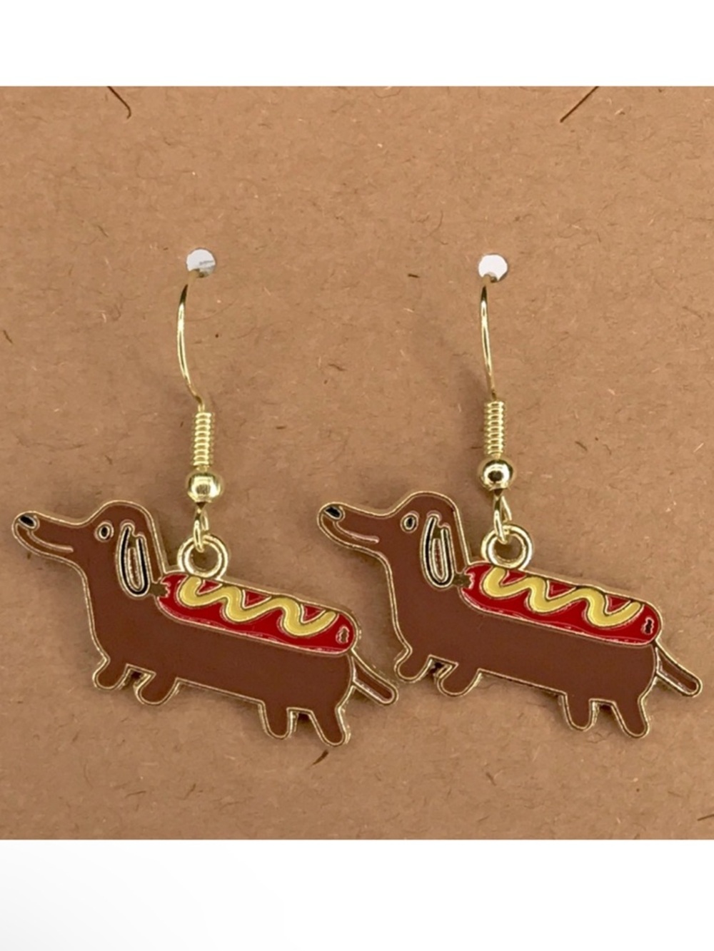 Dachshund Hotdog Earrings Fashion Jewelry